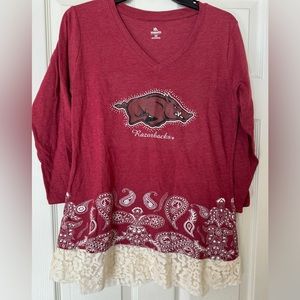 Knights Apparel Arkansas Razorbacks Top Size Medium